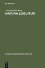 Image for Natura loquitur: Naturpoesie und emblematische Formel bei Joseph von Eichendorff