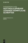 Image for Gotthold Ephraim Lessings Sammtliche Schriften. Band 2