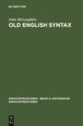 Image for Old English Syntax: a handbook : 4