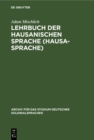 Image for Lehrbuch der hausanischen Sprache (Hausa-Sprache)