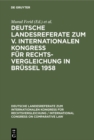 Image for Deutsche Landesreferate zum V. Internationalen Kongress fur Rechtsvergleichung in Brussel 1958