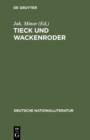 Image for Tieck und Wackenroder