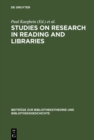 Image for Studies On Research in Reading and Libraries: Approaches and Results from Several Countries