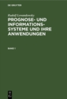Image for Rudolf Lewandowsky: Prognose- und Informationssysteme und ihre Anwendungen. Band 1