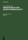 Image for Repertorium Fur Kunstwissenschaft. Band 22