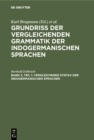 Image for Vergleichende Syntax Der Indogermanischen Sprachen