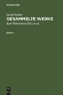 Image for Jacob Steiner: Gesammelte Werke. Band 1