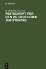 Image for Festschrift fur den 26. Deutschen Juristentag