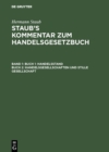 Image for Buch 1: Handelsstand, Buch 2: Handelsgesellschaften und stille Gesellschaft