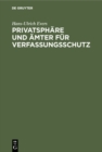 Image for Privatsphare und Amter fur Verfassungsschutz