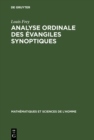 Image for Analyse ordinale des evangiles synoptiques : 11