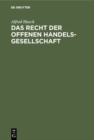 Image for Das Recht der offenen Handelsgesellschaft: Systematisch dargestellt