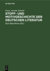 Image for Stoff- Und Motivgeschichte Der Deutschen Literatur: Eine Bibliographie