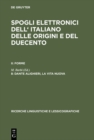 Image for Dante Alighieri, la vita nuova: A Linguistic Inventory of Thirteenth-Century Italian : 9