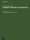 Image for Linguistics in Sub-Saharan Africa