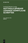Image for Gotthold Ephraim Lessings Sammtliche Schriften. Band 9