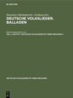 Image for Deutsche Volkslieder. Balladen. Teil 4, Halfte 1