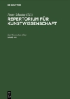 Image for Repertorium Fur Kunstwissenschaft. Band 40