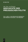 Image for Zur Geschichte Friedrichs I. und Friedrich Wilhelms I. von Preuen