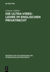 Image for Die Ultra-Vires-Lehre im englischen Privatrecht