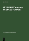 Image for Le vocabulaire des sciences sociales: Concepts et indices : 1