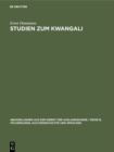 Image for Studien zum Kwangali: Grammatik, Texte, Glossar