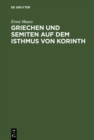 Image for Griechen Und Semiten Auf Dem Isthmus Von Korinth: Religionsgeschichtliche Untersuchungen