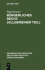 Image for Burgerliches Recht. (Allgemeiner Teil)