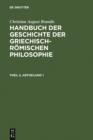 Image for Christian August Brandis: Handbuch der Geschichte der Griechisch-Romischen Philosophie. Theil 2, Abtheilung 1