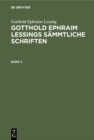 Image for Gotthold Ephraim Lessings Sammtliche Schriften. Band 3