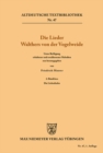 Image for Die Lieder Walthers von der Vogelweide: 2. Bandchen: Die Liebeslieder