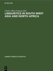 Image for Linguistics in South West Asia and North Africa