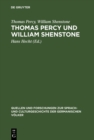 Image for Thomas Percy Und William Shenstone: Ein Briefwechsel Aus Der Entstehungszeit Der Reliques of Ancient English Poetry