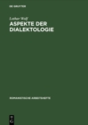 Image for Aspekte der Dialektologie: Eine Darstellung von Methoden auf franzosischer Grundlage : 15