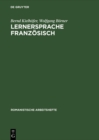 Image for Lernersprache Franzosisch: Psycholinguistische Analyse des Fremdsprachenerwerbs