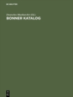 Image for Bonner Katalog: Verzeichnis reversgebundener musikalischer Auffuhrungsmateriale
