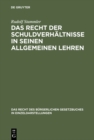 Image for Das Recht der Schuldverhaltnisse in seinen allgemeinen Lehren: Studien zum Burgerlichen Gesetzbuche fur das Deutsche Reich