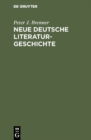 Image for Neue Deutsche Literaturgeschichte: Vom &amp;quote;ackermann&amp;quote; Zu Gunter Grass