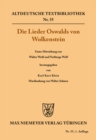 Image for Die Lieder Oswalds von Wolkenstein : 55