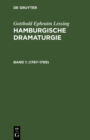 Image for Hamburgische Dramaturgie: 1767-1769, Band 1/2