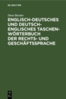 Image for Englisch-deutsches und deutsch-englisches Taschenworterbuch der Rechts- und Geschaftssprache