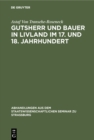 Image for Gutsherr Und Bauer in Livland Im 17. Und 18. Jahrhundert