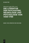Image for Die Literatur von 1459-1699