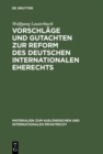 Image for Vorschlage und Gutachten zur Reform des deutschen internationalen Eherechts