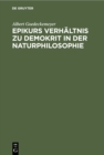 Image for Epikurs Verhaltnis zu Demokrit in der Naturphilosophie