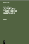 Image for Richard Bussien: Automobiltechnisches Handbuch. Band 1