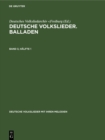 Image for Deutsche Volkslieder. Balladen. Band 3, Halfte 1
