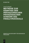 Image for Beitrage zur Kenntnis der prahistorischen franzosischen Synkope des Panultimavokals