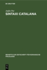 Image for Sintaxi catalana: Segons los escrits en prosa de Bernat Metge (1398)