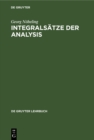 Image for Integralsatze der Analysis